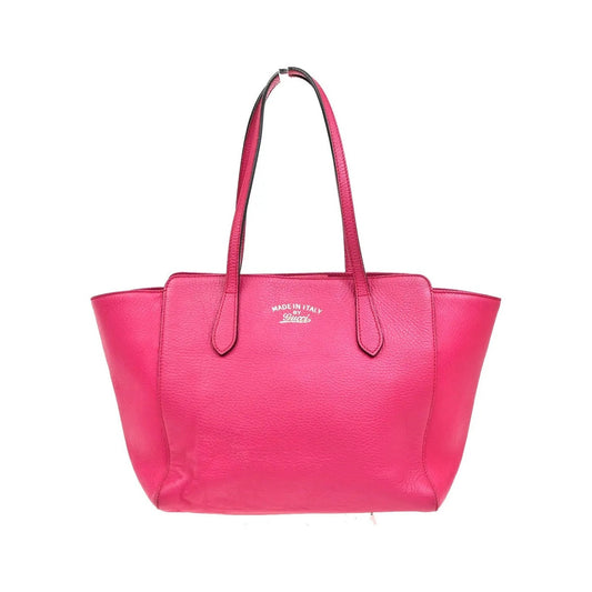 Gucci Swing Tote Leather, Pink, Leather, Tote Bag