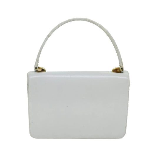 Gucci Sylvie 1969 Top Handle Leather, White, Leather, Handbag
