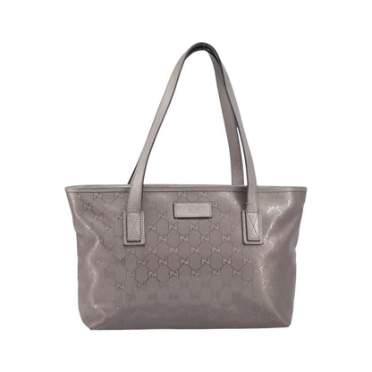 Gucci Tote GG Imprime, Silver, Canvas, Tote Bag