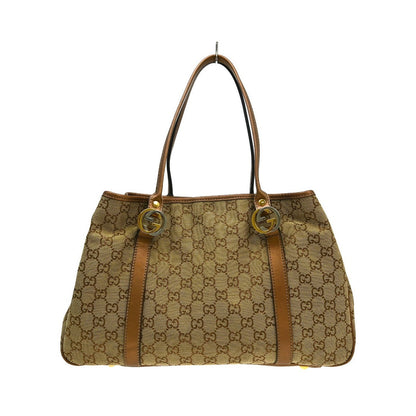 Gucci Twins GG Canvas with Leather, Beige, Canvas, Tote Bag
