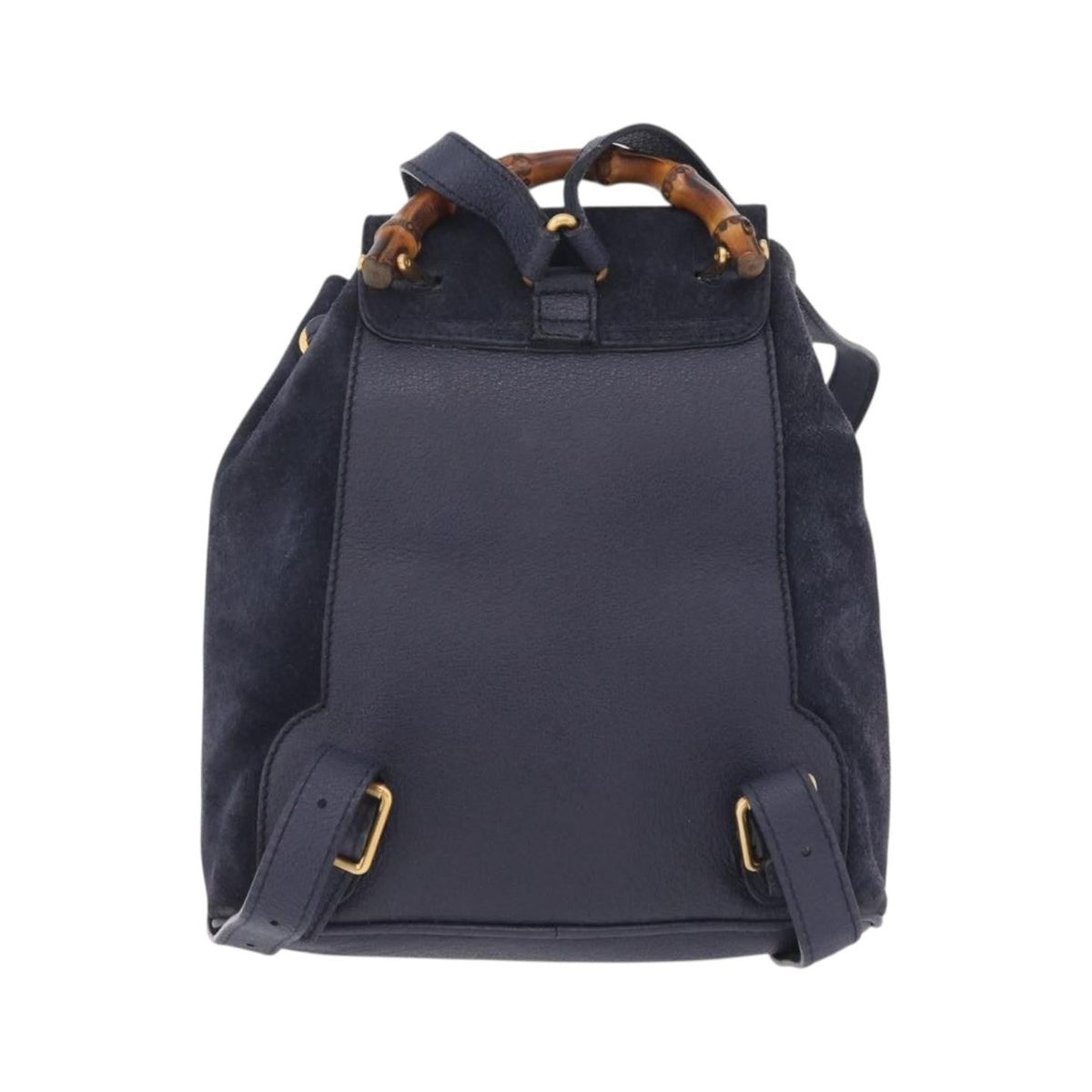 Gucci Vintage Bamboo Suede, Navy, Suede, Backpack