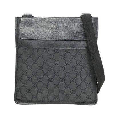 Gucci Vintage Flat GG Canvas, Black, Canvas, Crossbody Bag