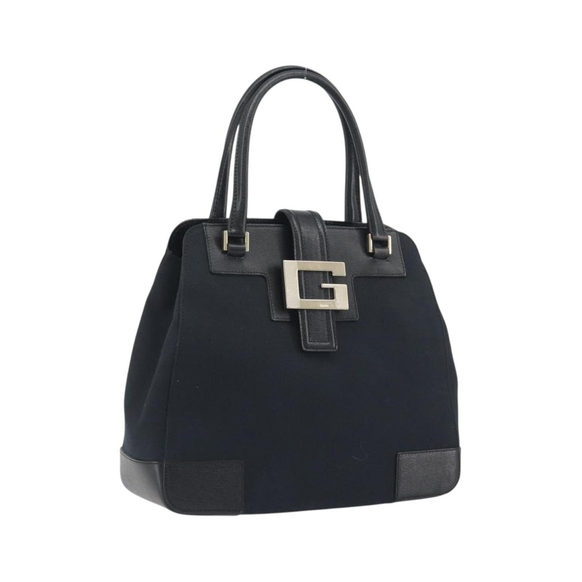 Gucci Vintage G Hobo GG Canvas and Leather, Black, Canvas, Shoulder Bag