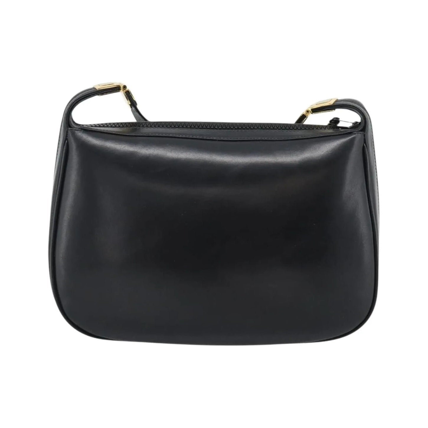 Gucci Vintage Horsebit Leather, Black, Leather, Shoulder Bag