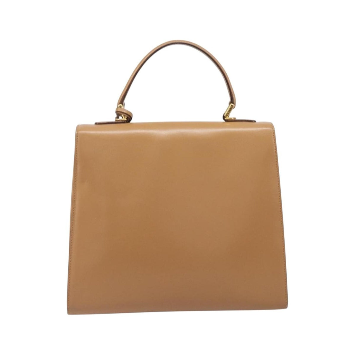 Gucci Vintage Lady Lock Top Handle Leather, Beige, Leather, Handbag