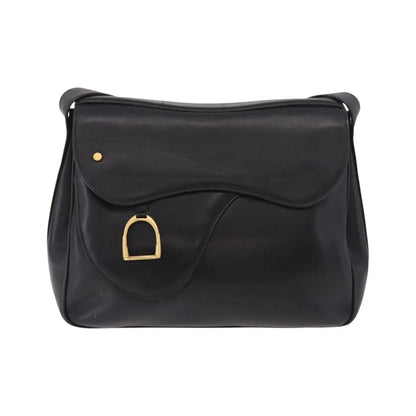 Gucci Vintage Leather, Black, Leather, Shoulder Bag