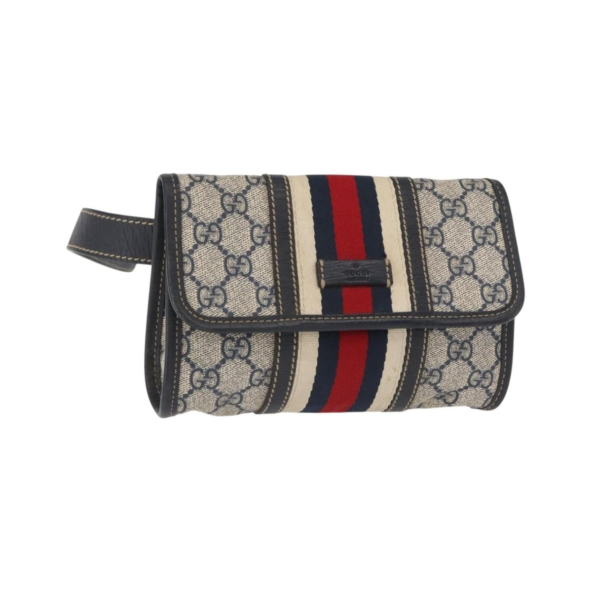 Gucci Vintage Web Belt GG Coated Canvas, Beige, Canvas, Handbag