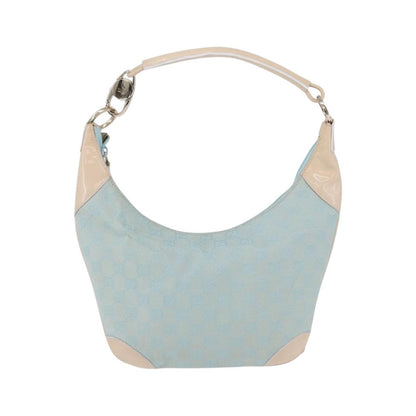 Gucci Vintage Zip Hobo GG Canvas and Patent, Blue, Canvas, Shoulder Bag