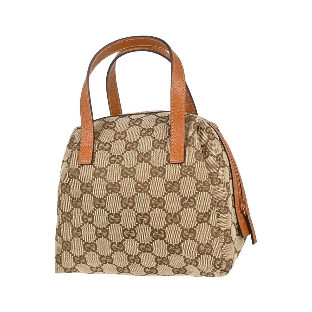 Gucci Zip Around Bowling GG Canvas, Beige, Canvas, Handbag