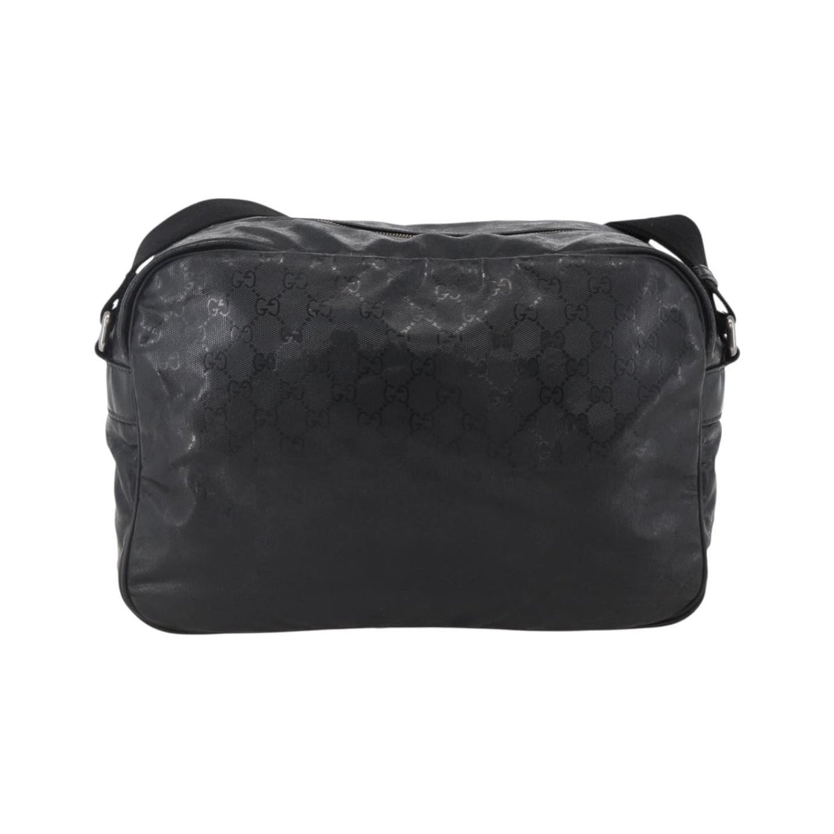 Gucci Zip Messenger GG Imprime, Black, Canvas, Handbag