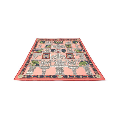 Hermes Carré 40 TORANA 40, Pink, Silk, Scarf
