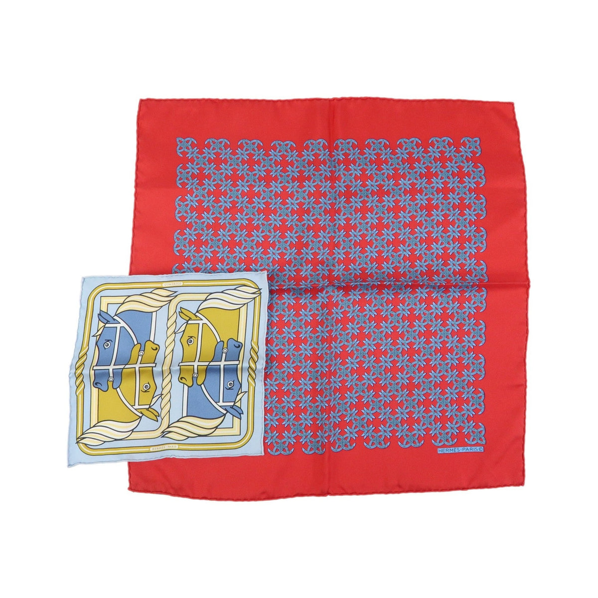 Hermes Carré 42 Silk, Red, Silk, Scarf