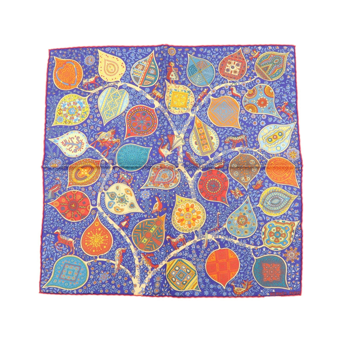 Hermes Carré 45 Les Capucines 100% Silk, Multicolour, Silk, Scarf