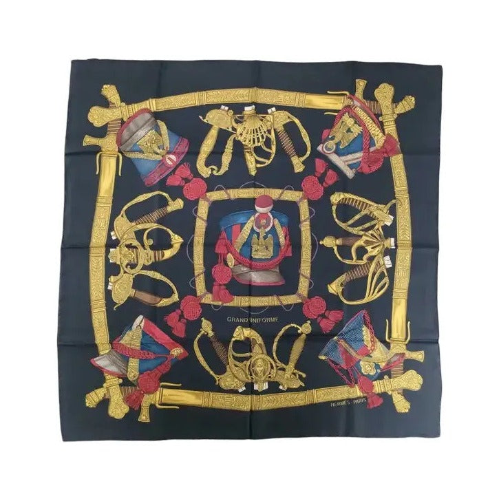 Hermes Carré 90 Silk multicolor, Blue, Silk, Scarf