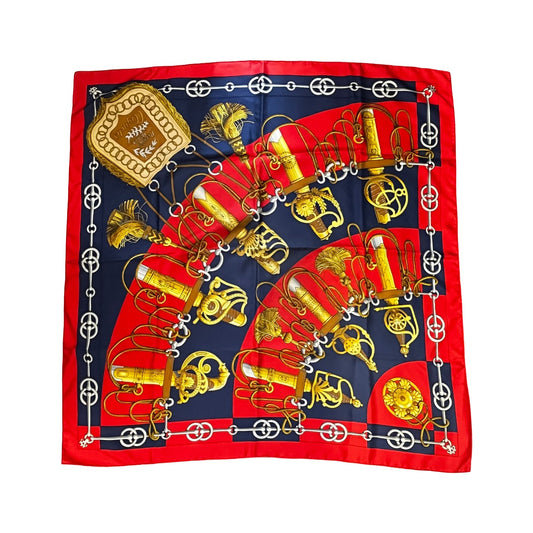 Hermes Carré 90 Silk multicolor, Multicolour, Silk, Scarf