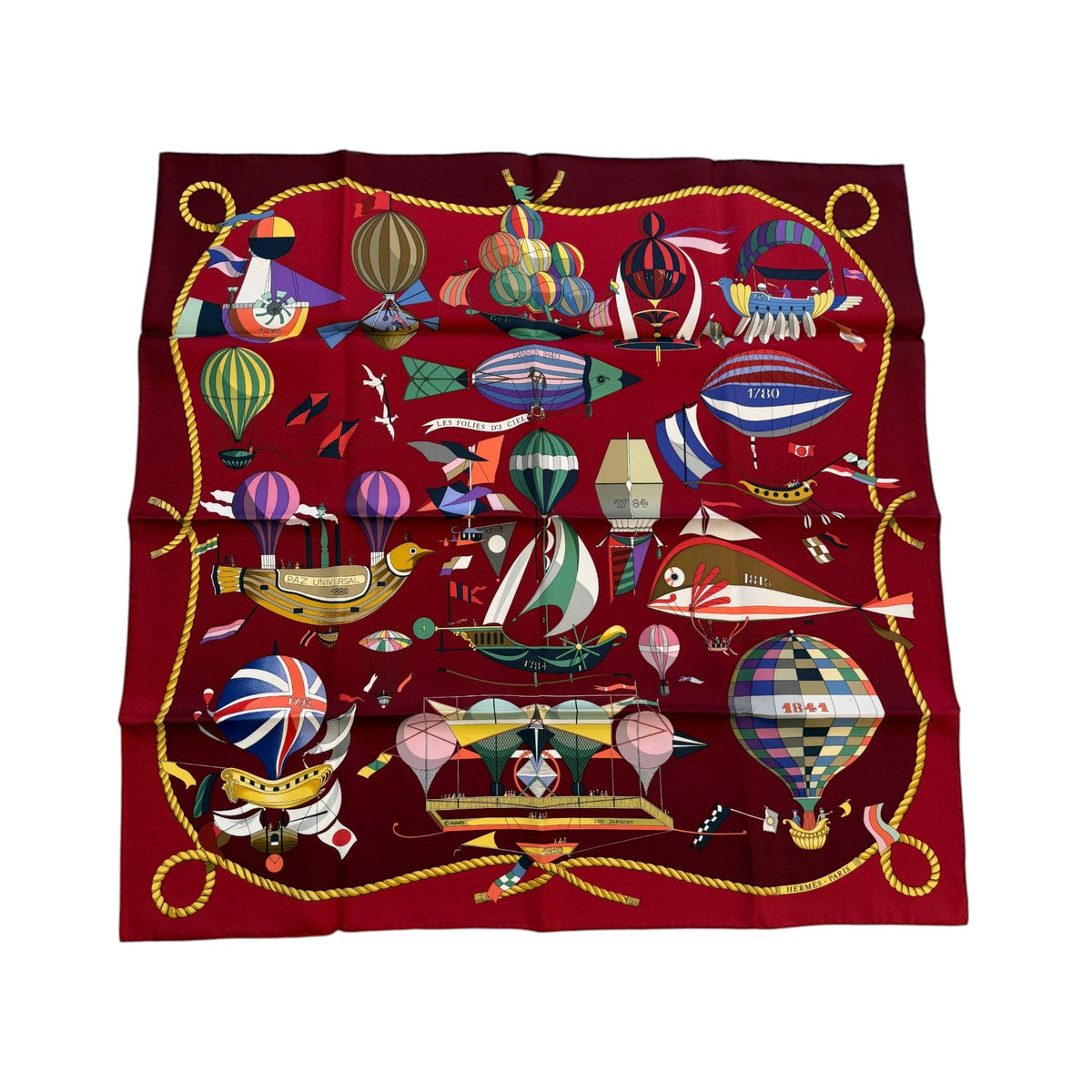 Hermes Carré 90 Silk multicolor, Multicolour, Silk, Scarf