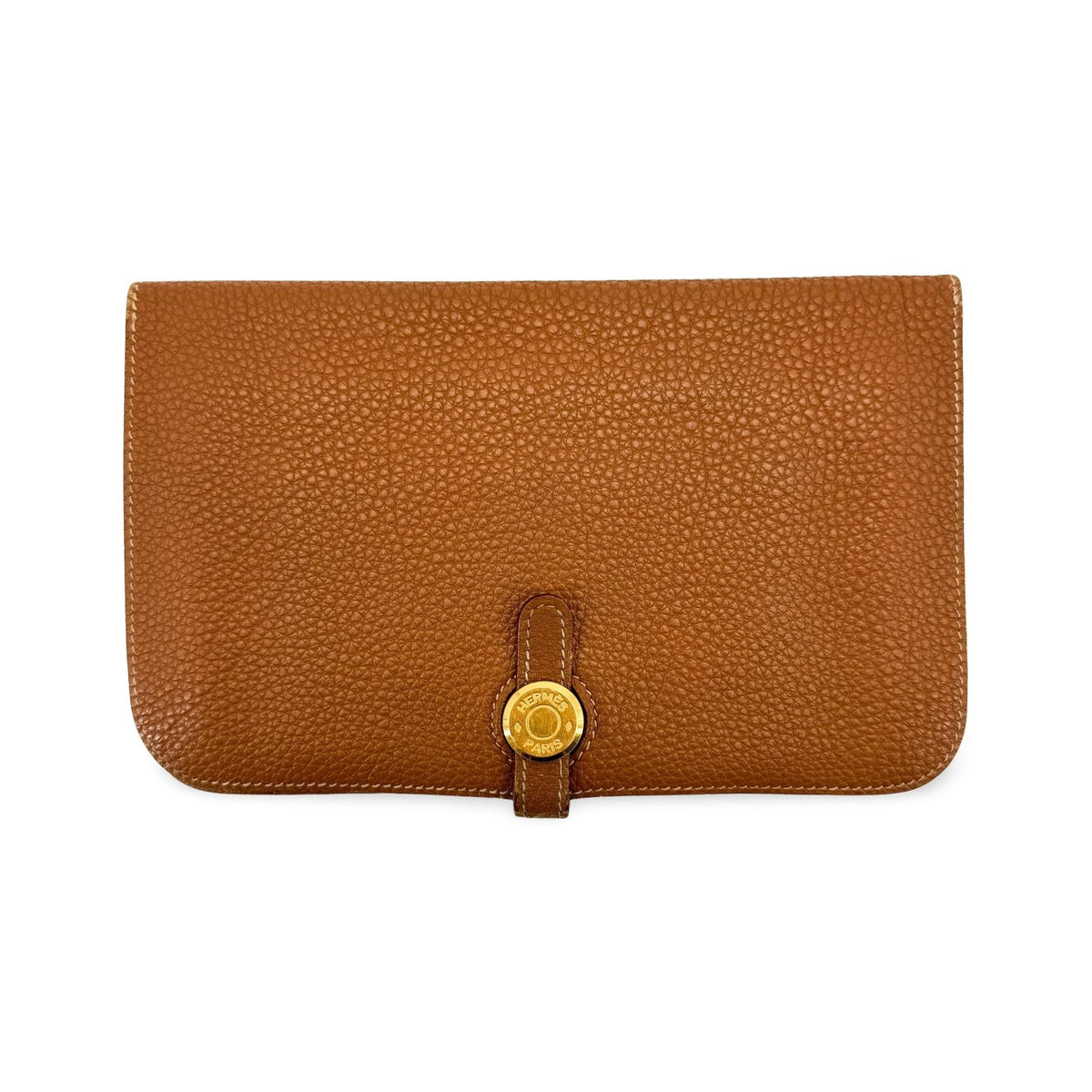 Hermes Dogon Compact Leather, Brown, Leather, Wallet