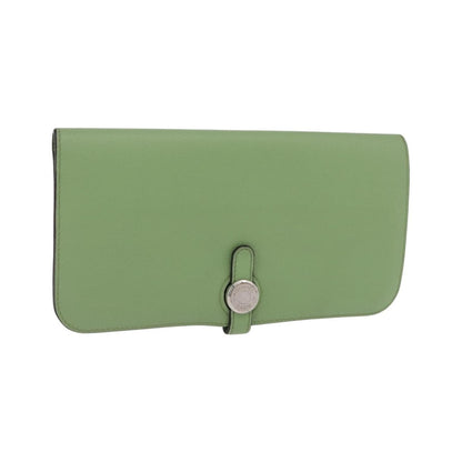 Hermes Dogon Recto Verso Leather, Green, Leather, Wallet