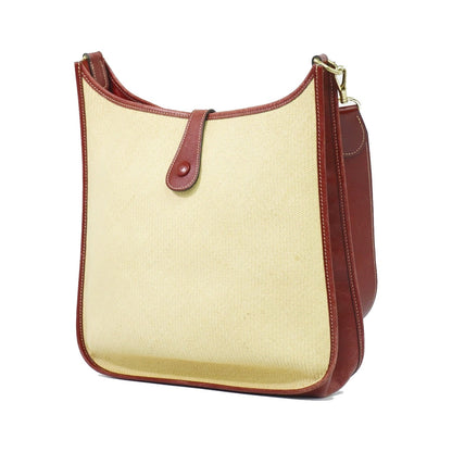 Hermes Evelyne Bag Gen I Panama, Beige, Leather, Handbag
