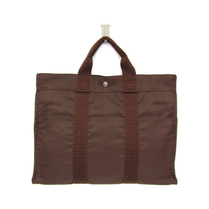 Hermes Fourre-tout Herline Canvas, Brown, Canvas, Tote Bag
