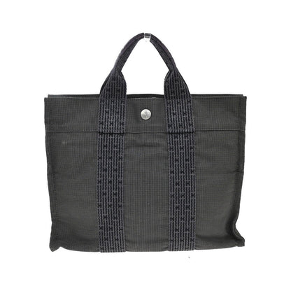 Hermes Fourre-tout Herline Canvas, Gray, Canvas, Tote Bag
