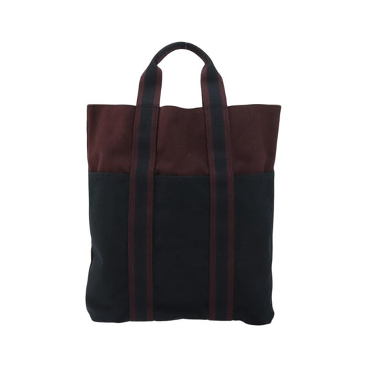 Hermes Fourre-tout Herline Fourre-tout Herline, Burgundy, Canvas, Tote Bag