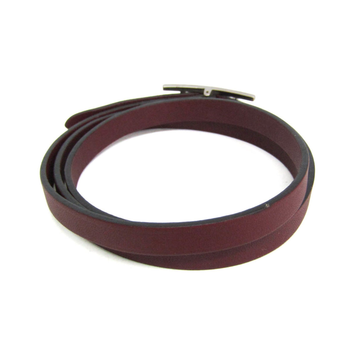 Hermes Hapi 3 Leather, Burgundy, Leather, Bracelet