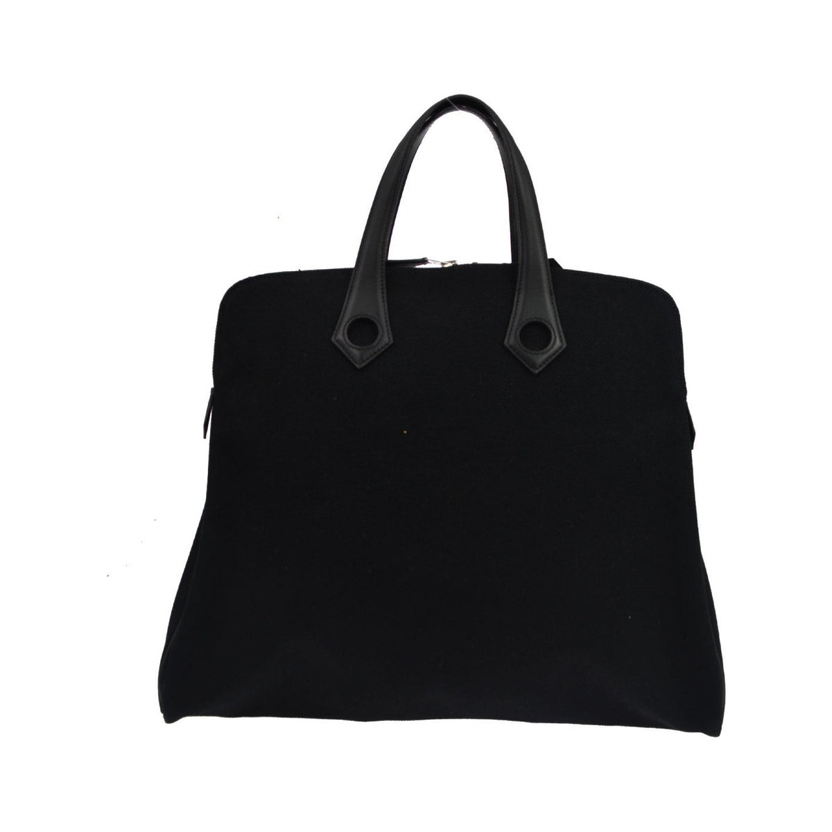 Hermes Heeboo Toile, Black, Canvas, Handbag