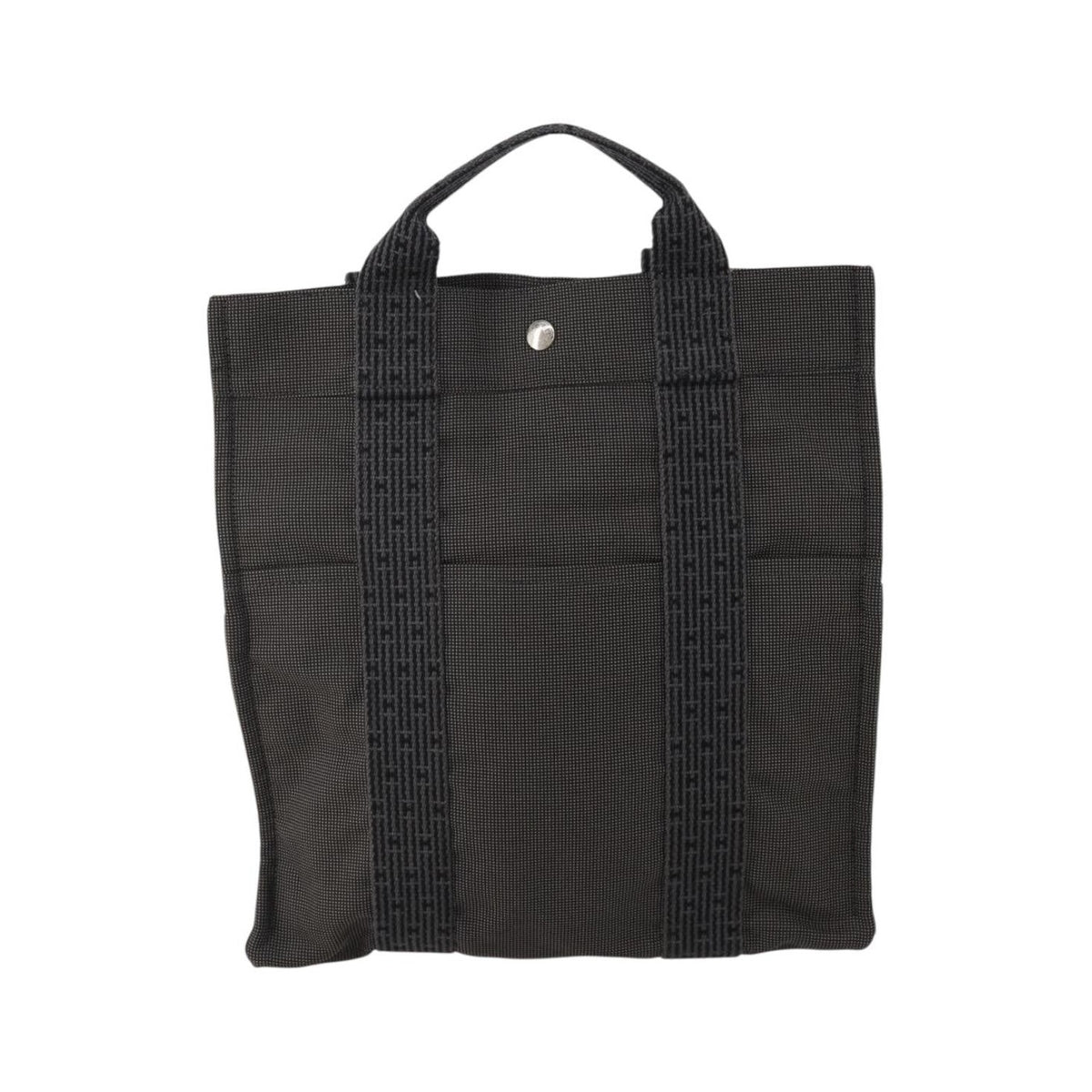 Hermes Herline Canvas, Gray, Canvas, Backpack