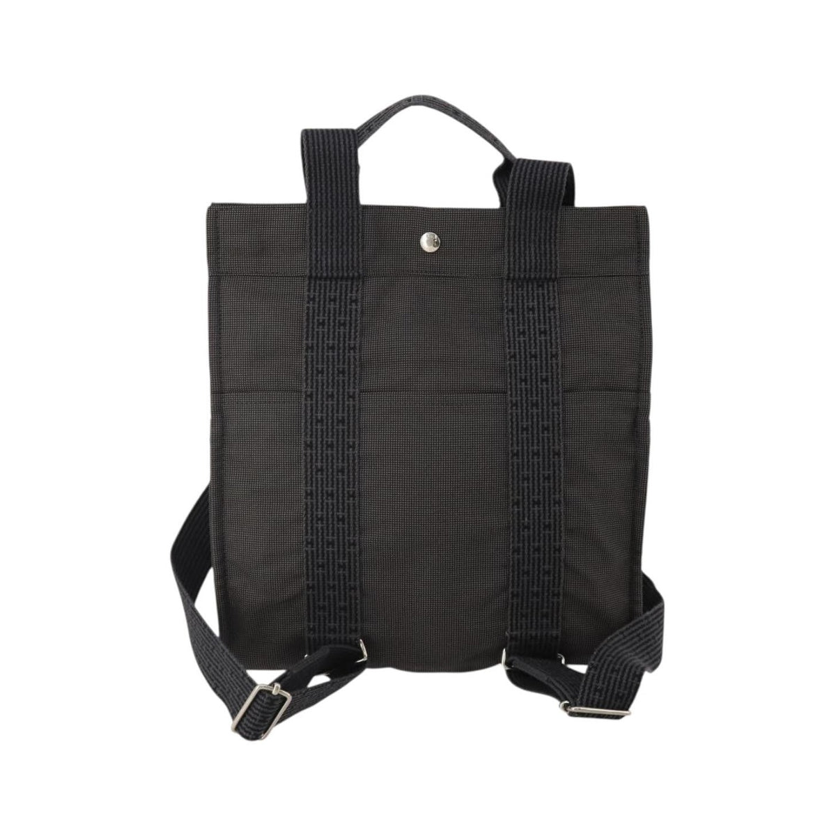 Hermes Herline Canvas, Gray, Canvas, Backpack
