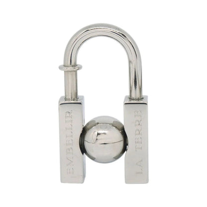 Hermes LHomme Peut Embellir La Terre Cadena Lock Charm Metal, Silver, Silver Plated, Charm