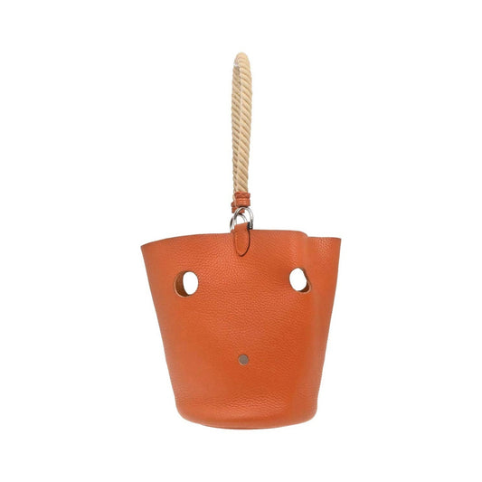 Hermes Mangeoire Clemence, Orange, Leather, Handbag