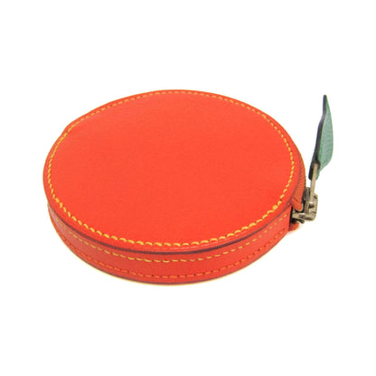 Hermes Orange Slice Coin Leather, Orange, Leather, Clutch