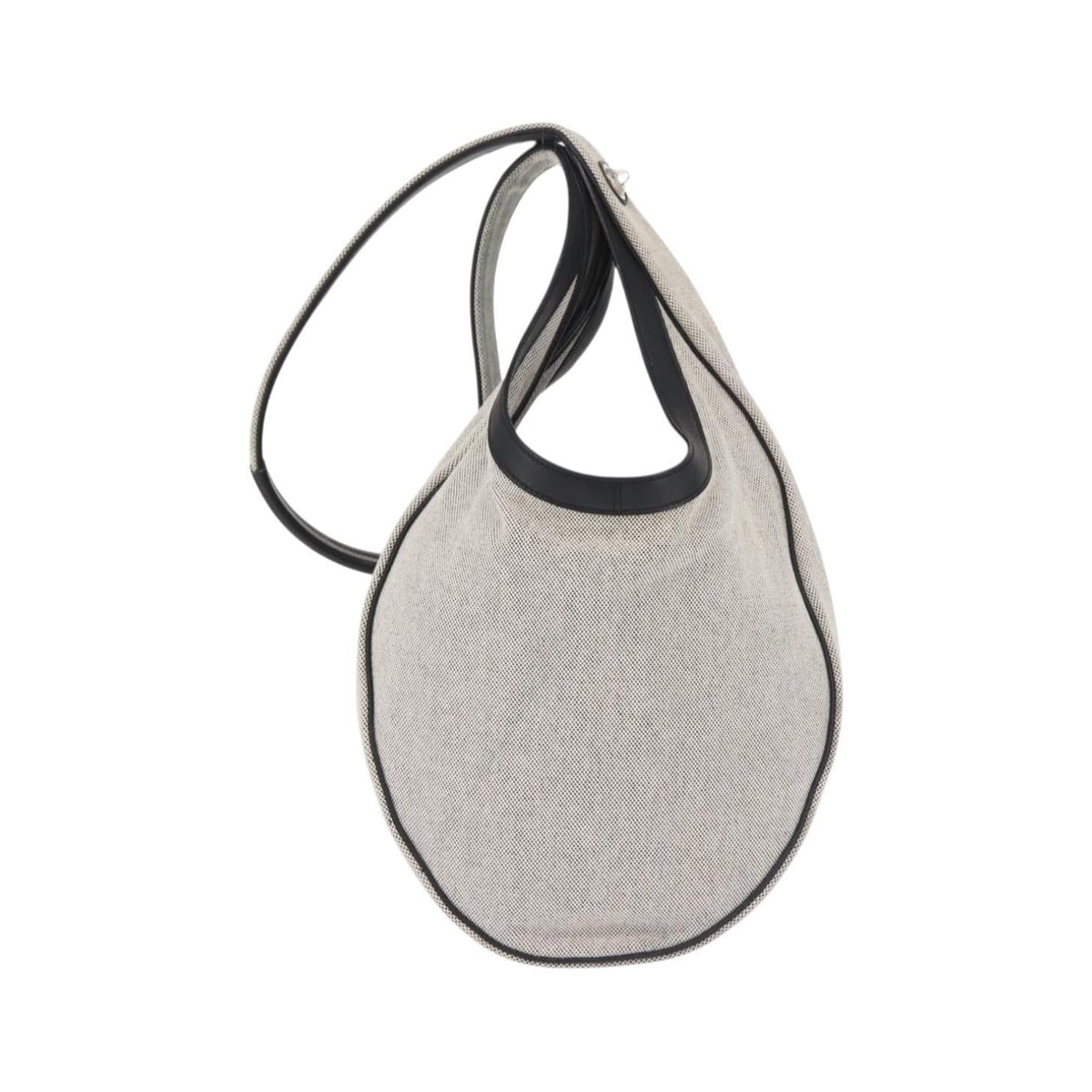 Hermes Sac Luco Canvas with Leather, Gray, Canvas, Handbag