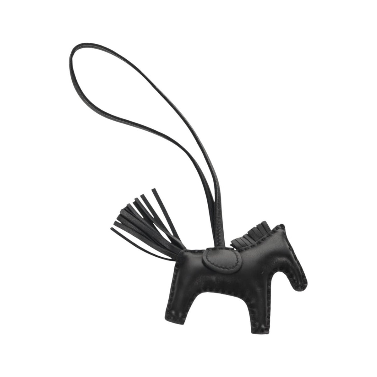 Hermes So Black GriGri Rodeo Bag Charm Leather, Black, Leather, Charm