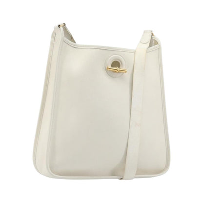Hermes Vespa Courchevel, White, Leather, Shoulder Bag
