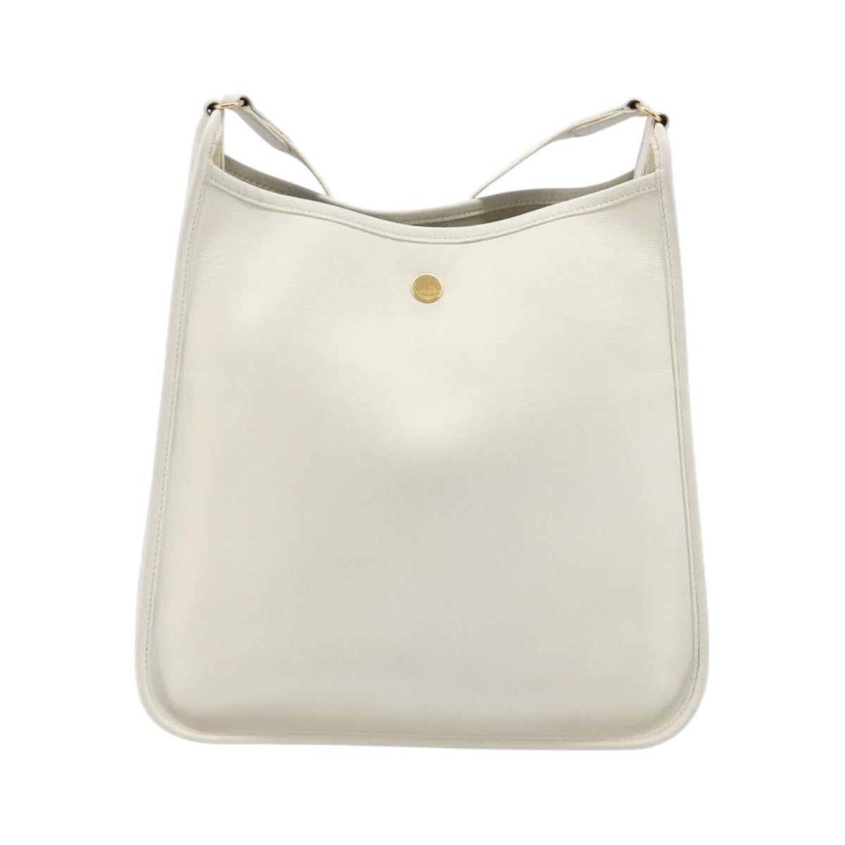 Hermes Vespa Courchevel, White, Leather, Shoulder Bag