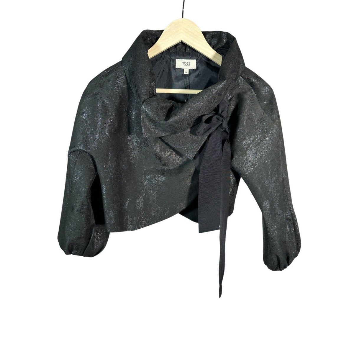 HOSS Metallic Cropped Wrap Top - Brandsamsara