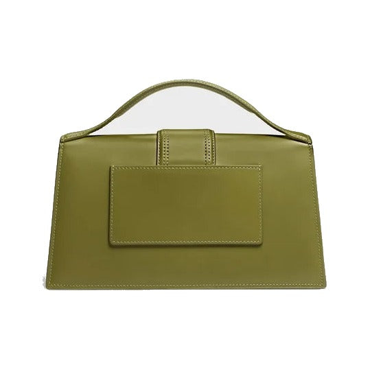 Jacquemus Le Grand Bambino Flap Leather, Green, Leather, Handbag