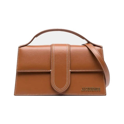 Jacquemus Le Grand Bambino Flap Leather, Camel, Leather, Handbag