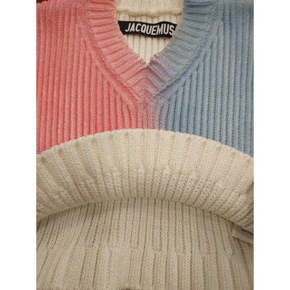 JACQUEMUS Ribbed Cropped Sweater Top - Brandsamsara