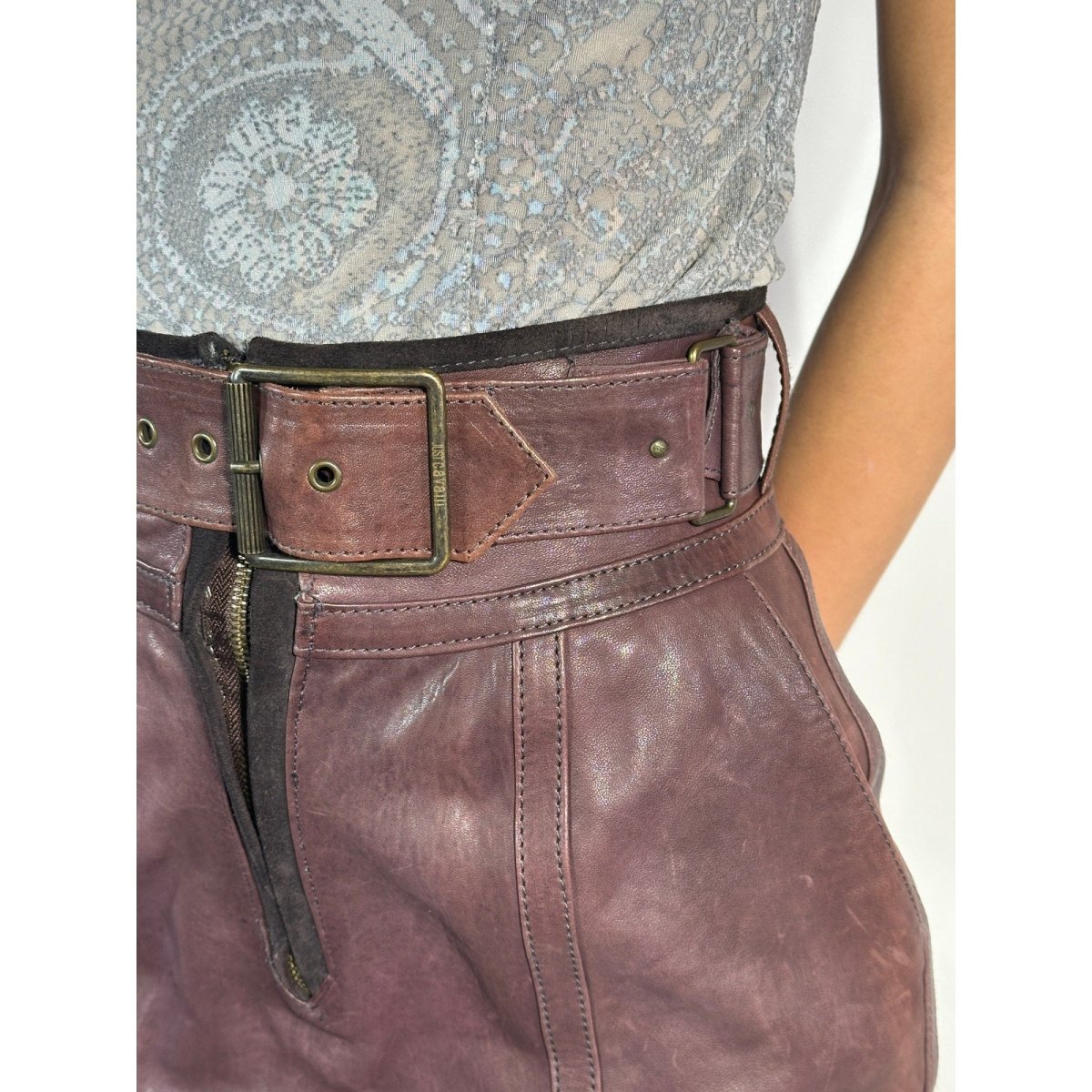 JUST CAVALLI ROBERTO Belted Pencil Skirt - Brandsamsara