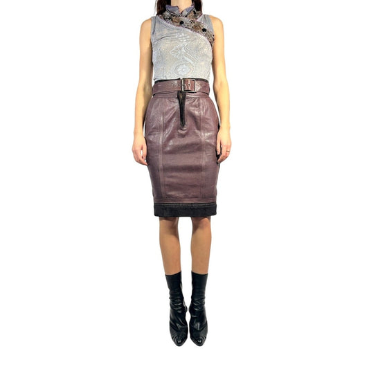 JUST CAVALLI ROBERTO Belted Pencil Skirt - Brandsamsara
