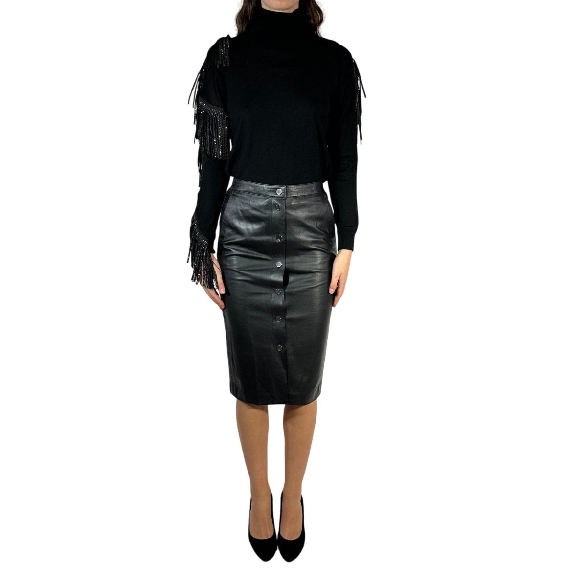Karl Lagerfeld Leather Skirt - Brandsamsara
