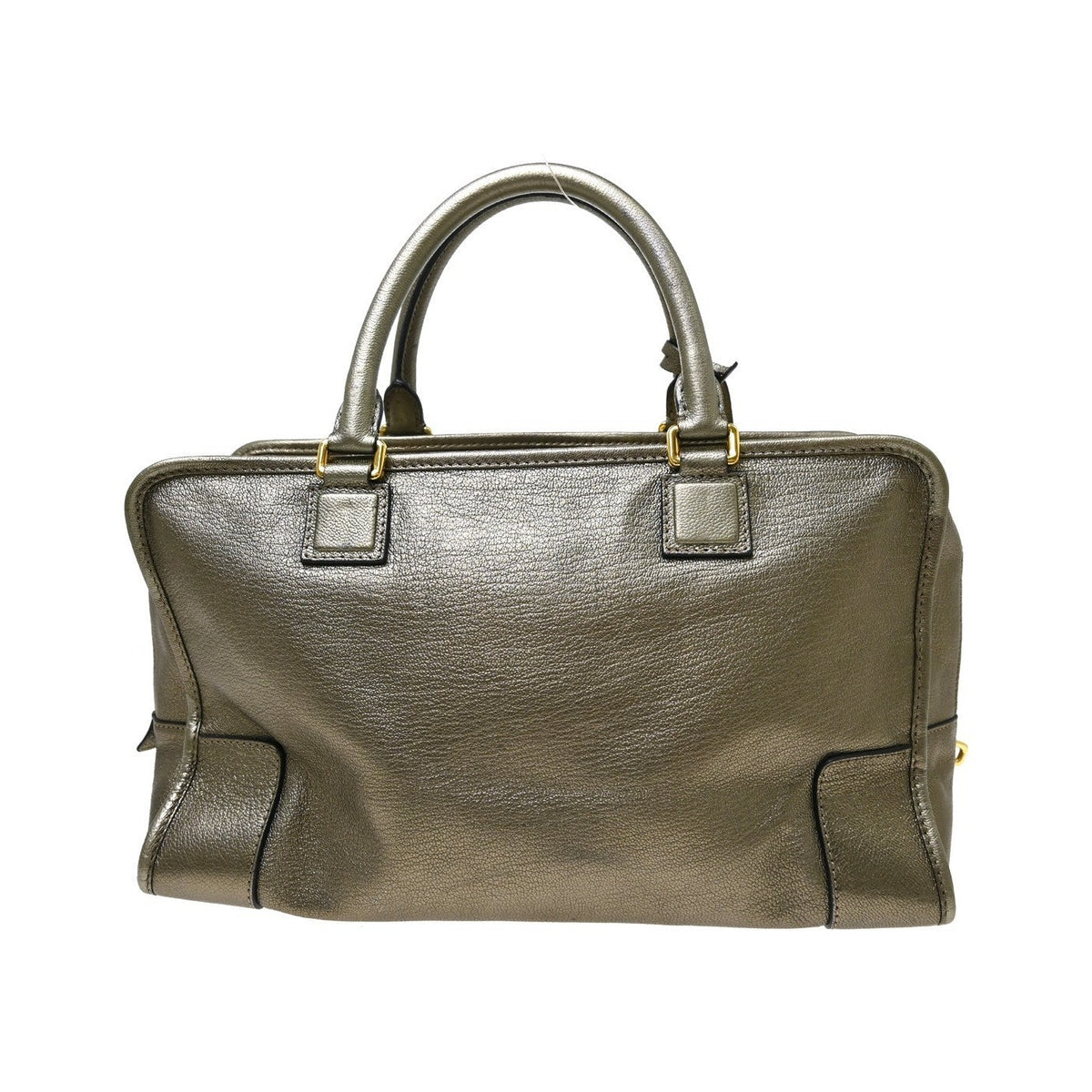 Loewe Amazona Embossed Leather, Gold, Leather, Handbag
