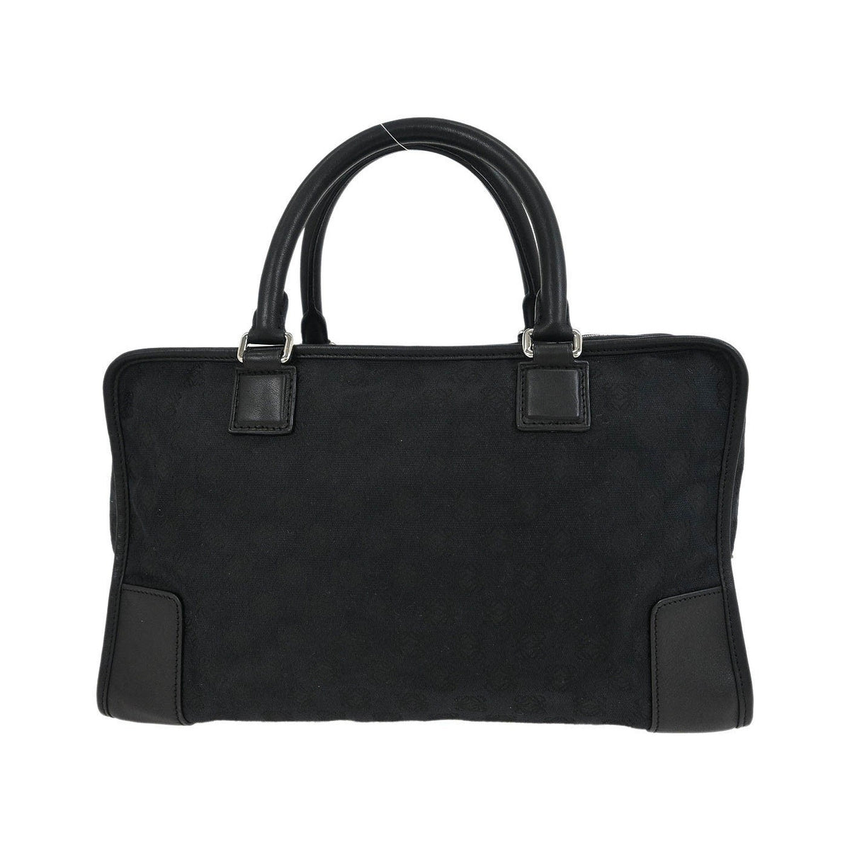 Loewe Amazona Leather and Jacquard Canvas, Black, Canvas, Handbag