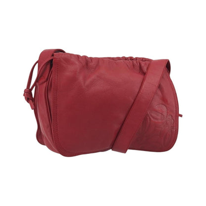 Loewe Anagram Leather, Red, Leather, Shoulder Bag