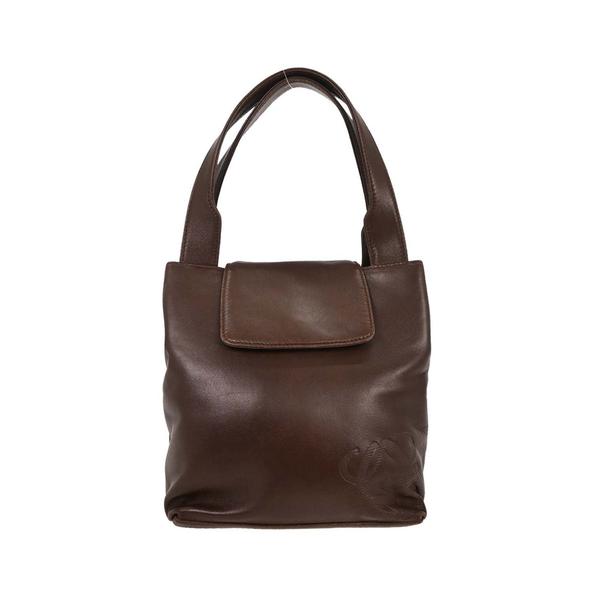 Loewe Anagram Leather, Brown, Leather, Handbag