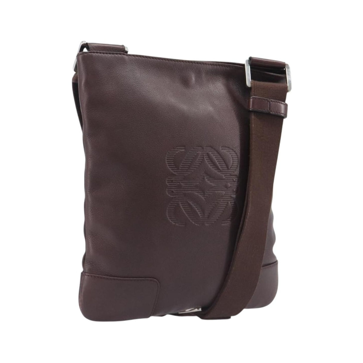Loewe Anagram Leather, Brown, Leather, Shoulder Bag