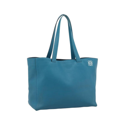 Loewe Anagram Leather, Blue, Leather, Tote Bag